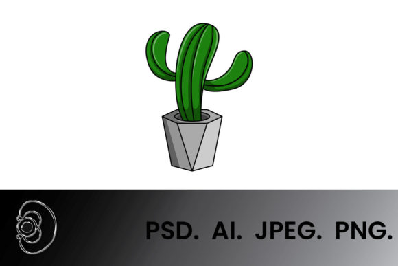 Cactus Floral Cartoon Illustration as a Strategic Design Asset