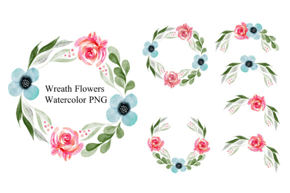 Elevating Your Design Projects with Wreath Floral Watercolor PNG Vol. 5