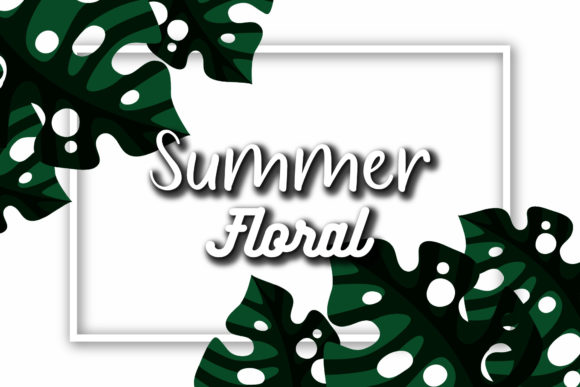 Floral Tropical Summer Banner Art for Modern Creators
