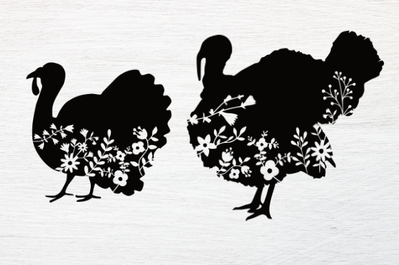 Floral Turkey SVG and Cut Files for Creative Projects