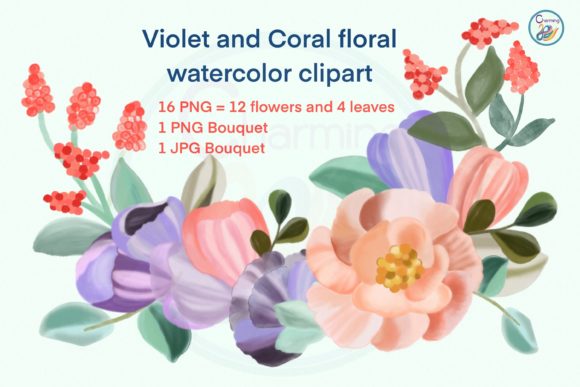 How Violet Coral Floral Watercolor Clipart Transforms Your Creative Projects