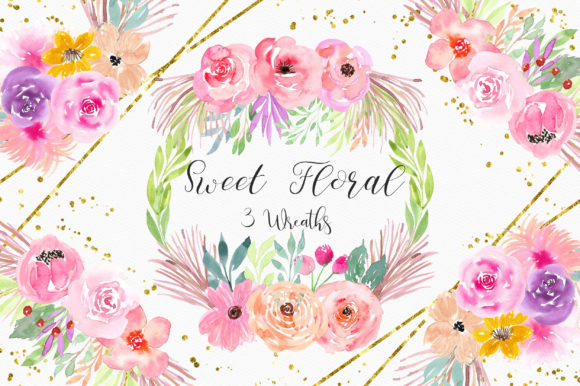 The Artful World of Sweet Floral Wreath Watercolor Clipart: A Digital Crafter's Essential Toolkit