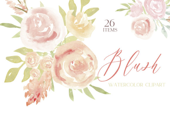 The Artistic Charm of Watercolor Blush Flowers: A Digital Collection for Modern Creativity