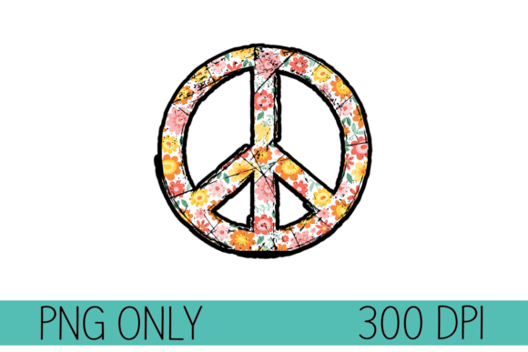 The Retro Floral Peace Sign: Your Go-To Design for Making a Statement