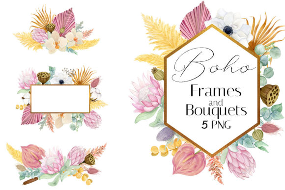 The Versatility of Watercolor Boho Floral Clipart for Creative Projects