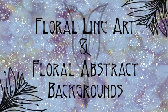 Unlock Your Creativity with a Vintage Floral Line Art Background Set