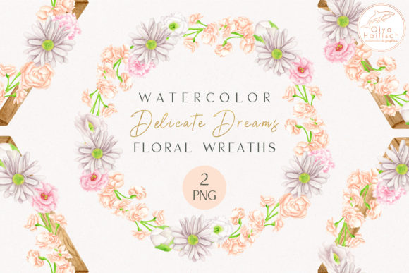 Watercolor Floral Wreaths PNG Clipart: The Ultimate Digital Design Asset
